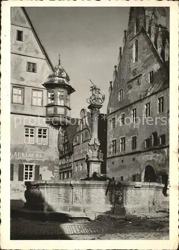 AK / Ansichtskarte Rothenburg Tauber St. Georgsbrunnen Kat. Rothenburg ob der Tauber