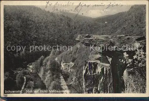 AK / Ansichtskarte Schwarzatal Blick auf Hotel Weidmannsheil Kat. Rudolstadt