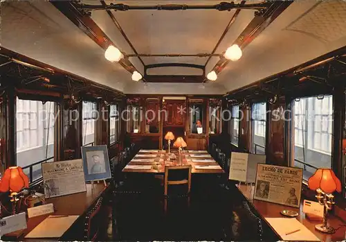 AK / Ansichtskarte Eisenbahn Foret de Compiegne Clairiere de l Armistice Wagon Marechal Foch Kat. Eisenbahn