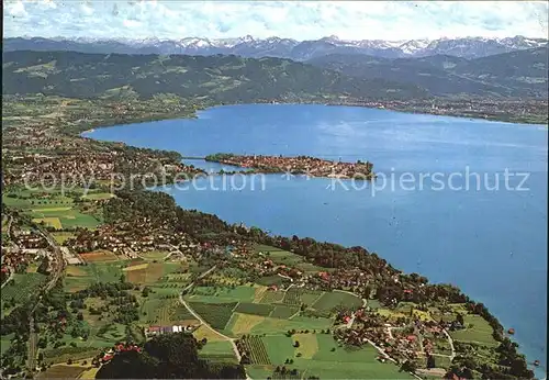 AK / Ansichtskarte Lindau Bodensee Fliegeraufnahme mit Bregenzer Bucht Kat. Lindau (Bodensee)