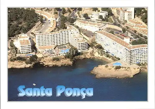 AK / Ansichtskarte Santa Ponsa Mallorca Islas Baleares Hotels am Strand Fliegeraufnahme Kat. Calvia