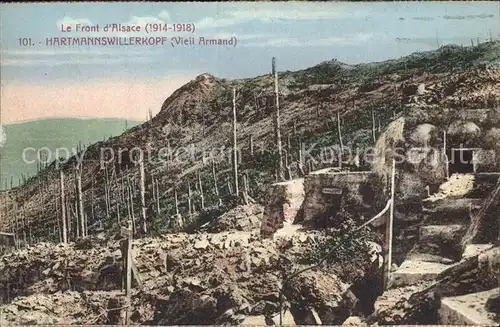 AK / Ansichtskarte Hartmannswillerkopf Le Front d Alsace 1914 1918 Grande Guerre Kat. Hartmannswiller