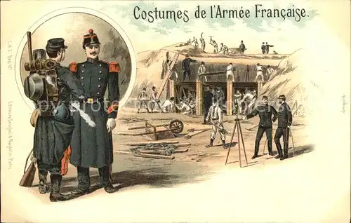 AK / Ansichtskarte Militaria Frankreich Costumes de L Armee Francaise  Kat. Militaria