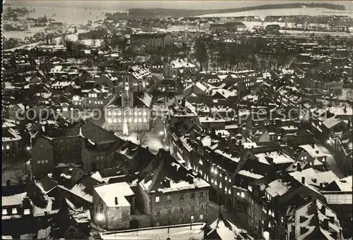 AK / Ansichtskarte Schneeberg Erzgebirge Blick ueber die Stadt Nachtaufnahme Kat. Schneeberg