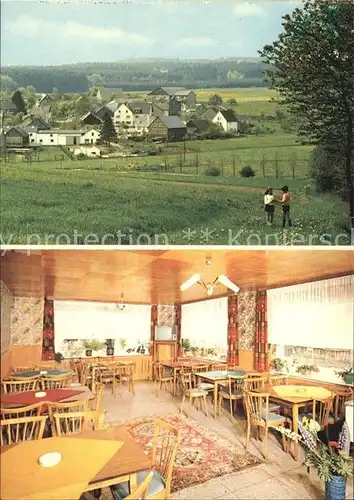 AK / Ansichtskarte Heinzenbach Gasthaus Pension Echternacht Landschaftspanorama Hunsrueck Kat. Heinzenbach