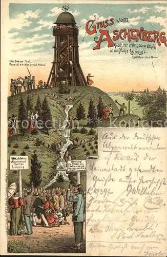 AK / Ansichtskarte Leipzig Aschenberg Aussichtsturm Litho Kat. Leipzig