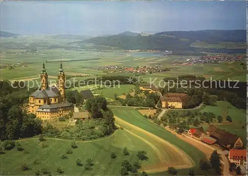 AK / Ansichtskarte Grundfeld Wallfahrtskirche Vierzehnheiligen Gasthof Maintal Fliegeraufnahme Kat. Bad Staffelstein