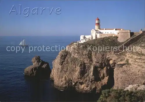 AK / Ansichtskarte Sagres Algarve Farol do Cabo de Sao Vicente Kap Leuchtturm Steilkueste Kat. Faro