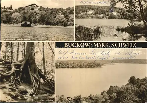 AK / Ansichtskarte Buckow Maerkische Schweiz Kinderheim Weisse Taube Griepensee Schermuetzelsee  Kat. Buckow Maerkische Schweiz