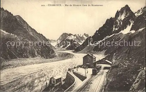 AK / Ansichtskarte Chamonix Mer de Glace et Gare du Montenvers Gletscher Gebirgspanorama Kat. Chamonix Mont Blanc