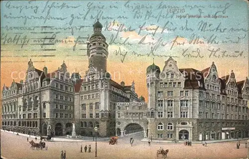 AK / Ansichtskarte Leipzig Neues Rathaus und Stadthaus Kat. Leipzig