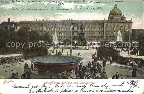 AK / Ansichtskarte Berlin Koenigliches Schloss mit Lustgarten Denkmal Kat. Berlin