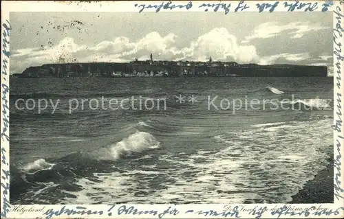 AK / Ansichtskarte Helgoland Insel Ansicht von der Duene aus Kat. Helgoland