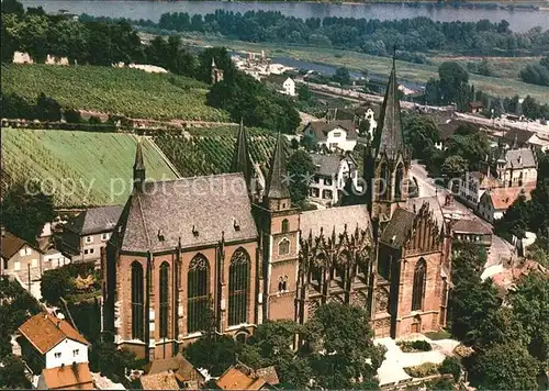 AK / Ansichtskarte Oppenheim Fliegeraufnahme Katharinenkirche Weinstadt Kat. Oppenheim Rhein