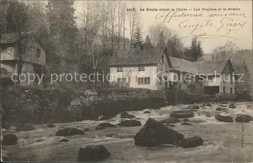 AK / Ansichtskarte Besancon Doubs Le Doubs avant la Chute Les Rapides et la Scierie Kat. Besancon