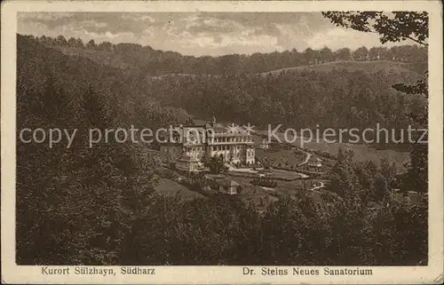 AK / Ansichtskarte Ellrich Kurort Suelzhayn Dr Stein Neues Sanatorium Kat. Ellrich