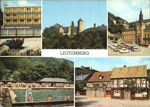 AK / Ansichtskarte Leutenberg Thueringen Freibad Friedensburg Rathaus Freibad Kat. Leutenberg