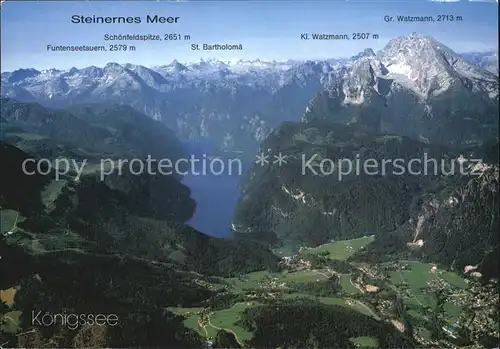 AK / Ansichtskarte Koenigssee Steinernes Meer Watzmann Bartholomae Funtenseetauern 