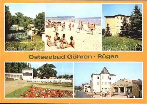 AK / Ansichtskarte Goehren Ruegen FDGB Urlaubersiedlung Strand FDGB Erholungsheim Konzertgarten Wilhelm Pieck Strasse Kat. Goehren Ostseebad Ruegen