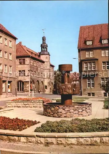 AK / Ansichtskarte Nordhausen Thueringen Lutherplatz Brunnen Kat. Nordhausen Harz