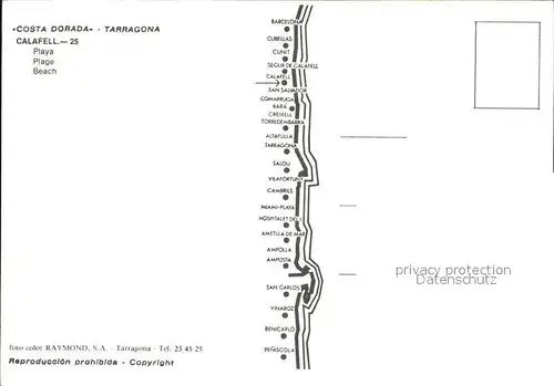 AK / Ansichtskarte Calafell Costa Dorada Tarragona Strand Kat. Spanien