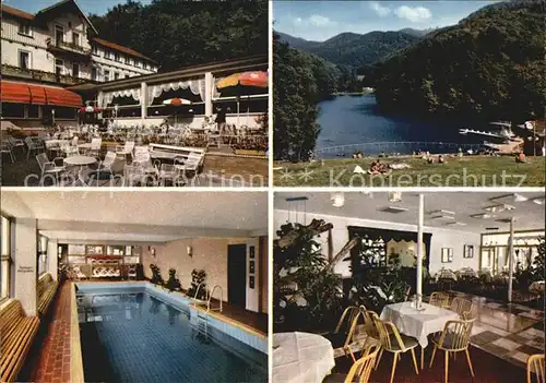 AK / Ansichtskarte Bad Lauterberg Kneipp Hotel Wiesenbeker Teich Restaurant Terrasse Hallenbad Kat. Bad Lauterberg im Harz