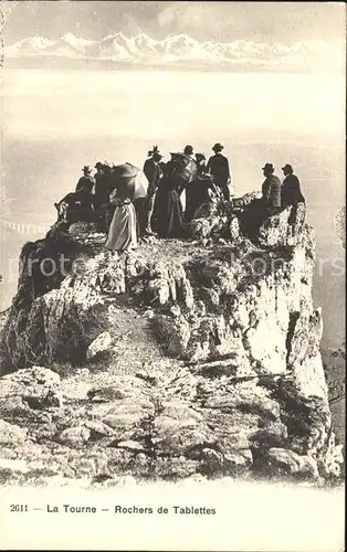 AK / Ansichtskarte La Tourne Rochers de Tablettes Bergwanderung Alpen Kat. Neuchatel