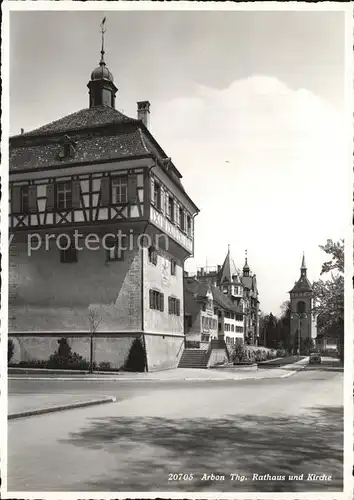 AK / Ansichtskarte Arbon TG Rathaus und Kirche Kat. Arbon