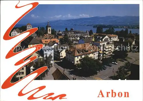 AK / Ansichtskarte Arbon TG Teilansicht mit Blick ueber den Bodensee Kat. Arbon