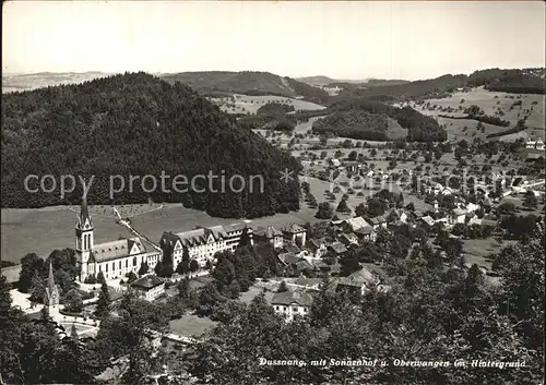 AK / Ansichtskarte Dussnang Kneipp Kurhaus Kirche mit Sonnenhof und Oberwangen Kat. Dussnang