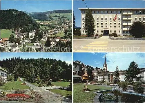 AK / Ansichtskarte Dussnang Panorama Kneipp Kurort Kurhaus Parkanlagen Teich Kat. Dussnang