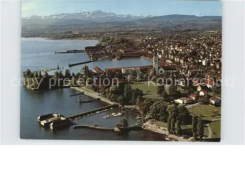 AK / Ansichtskarte Romanshorn Bodensee Fliegeraufnahme mit Blick auf den Saentis