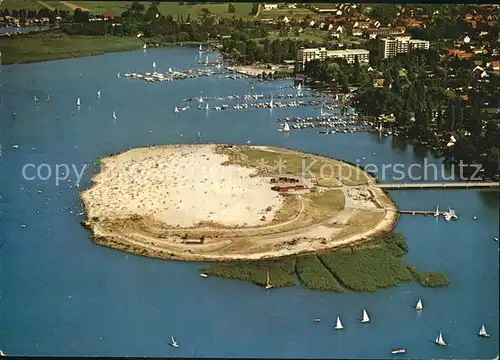 AK / Ansichtskarte Steinhuder Meer Fliegeraufnahme Badeinsel Kat. Wunstorf