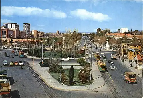 AK / Ansichtskarte Valencia Valenciana Plaza de Aragon y Alameda Strasenbahn Kat. Valencia