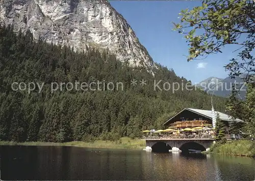 AK / Ansichtskarte Garmisch Partenkirchen Berggasthof Pflegersee Alpen Kat. Garmisch Partenkirchen