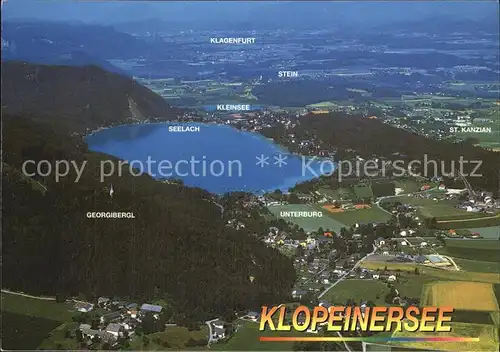 AK / Ansichtskarte Unterburg Klopeinersee Fliegeraufnahme Kat. Kaernten