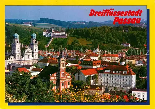 AK / Ansichtskarte Passau Dom St Stephan Pfarrkirche St Paul und Kloster Maria Hilf Kat. Passau