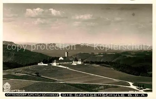 AK / Ansichtskarte Foto Hahn Nr. 8199 Ottendorf Sachsenschule Fliegeraufnahme Kat. Fotografie