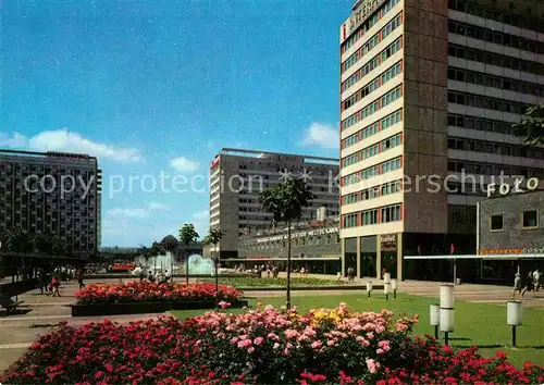 AK / Ansichtskarte Dresden Prager Strasse mit den Interhotels Bastei Koenigstein und Newa Kat. Dresden Elbe