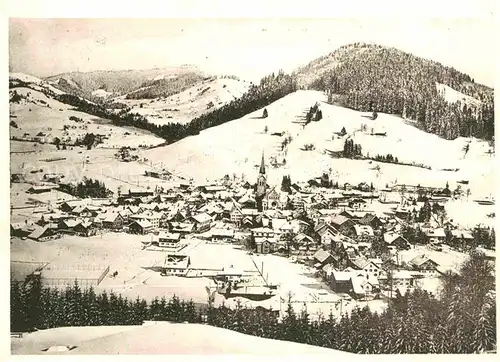 AK / Ansichtskarte Oberstaufen Winterpanorama Allgaeuer Alpen Kat. Oberstaufen