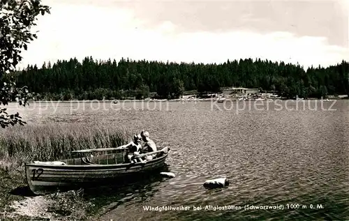 AK / Ansichtskarte Altglashuetten Bootfahren auf dem Windgfaellweiher Kat. Feldberg (Schwarzwald)