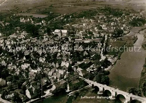 AK / Ansichtskarte Melsungen Fulda Fliegeraufnahme Kat. Melsungen