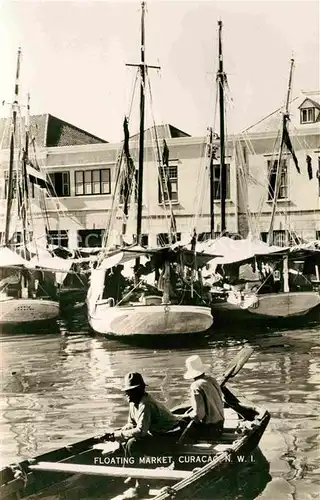 AK / Ansichtskarte Curacao Niederlaendische Antillen Hafen Floating Market Kat. Niederlaendische Antillen