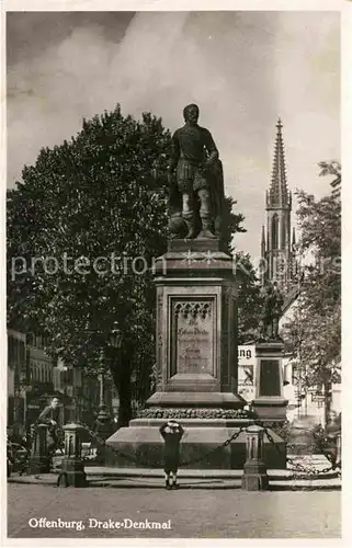 AK / Ansichtskarte Offenburg Drake Denkmal Kirchturm Kat. Offenburg