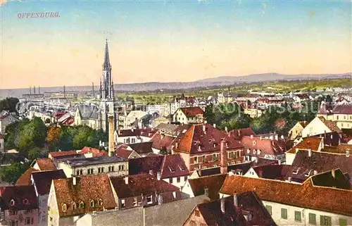 AK / Ansichtskarte Offenburg Stadtbild mit Kirche Kat. Offenburg