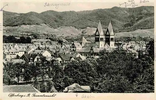 AK / Ansichtskarte Offenburg Gesamtansicht mit Kirche Schwarzwald Kat. Offenburg