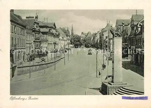 AK / Ansichtskarte Offenburg Hauptstrasse Denkmal Kupfertiefdruck Kat. Offenburg