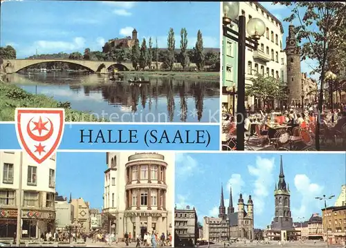 AK / Ansichtskarte Halle Saale Saalepartie Klement Gottwald Str Hansering Markt Kat. Halle