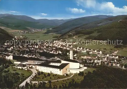 AK / Ansichtskarte Altenhundem Missionshaus Maria Koenigin Fliegeraufnahme Kat. Lennestadt