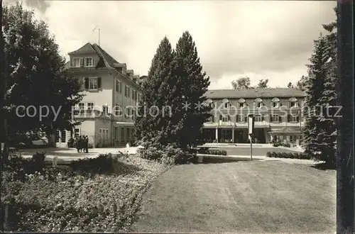 AK / Ansichtskarte Bad Brambach Kurpark mit Vogtland Haus Kat. Bad Brambach